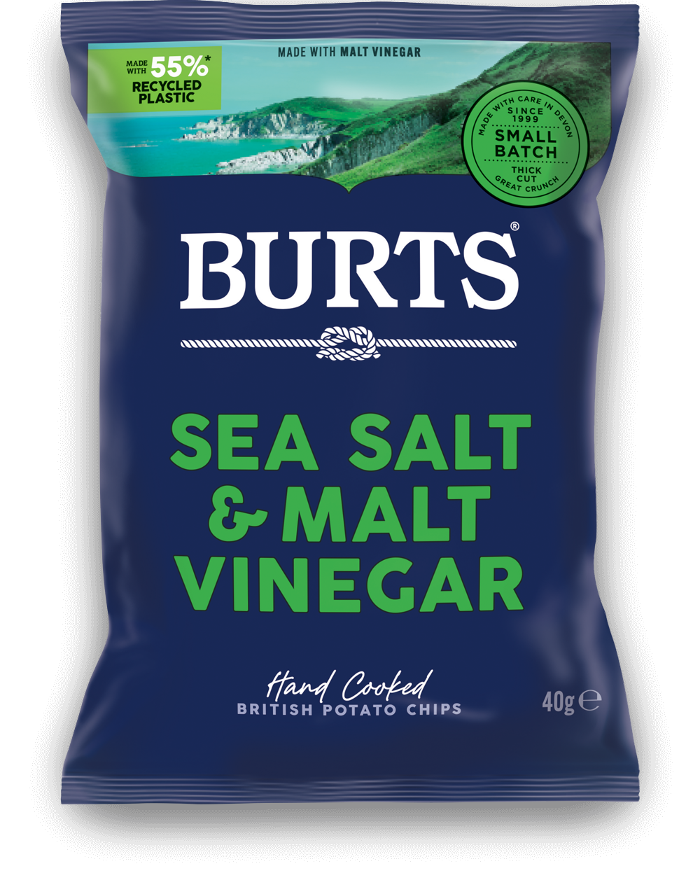Burts Sea Salt and Malt Vinegar potato chips